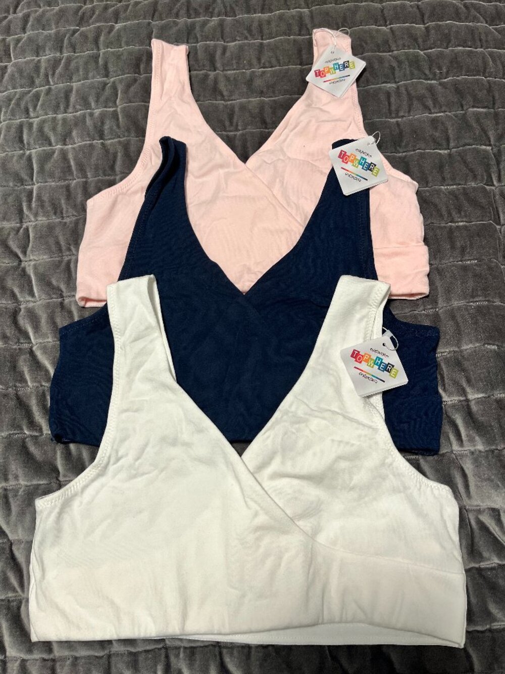 Cotton Crossover Bras Sleep or Maternity XL New with Tags Set of 3